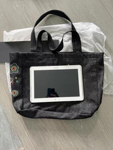 Bolso bandolera casual para mujer en denim bordado miniatura 2