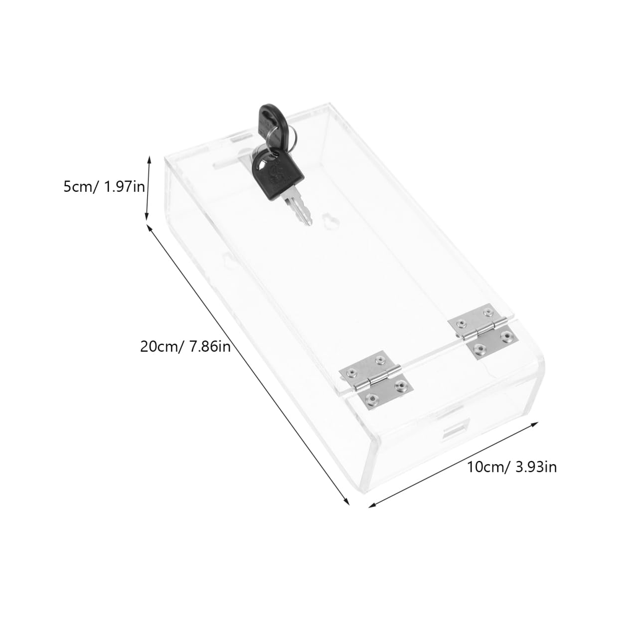 Operitacx Transparente Abschließbare Handy-Aufbewahrungsbox 8"X4"X2" Mobiler Telefonschrank Für Büro Und Klassenzimmer Sicherer Smartphone-Aufbewahrungsschrank Mit Schloss