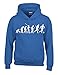 Produktbild Coole-Fun-T-Shirts Fussball Evolution Kinder Sweatshirt mit Kapuze Hoodie blau-Weiss, Gr.152cm