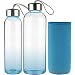 FCSDETAIL Botella de Agua de Cristal, Botella de Agua de Vidrio de...