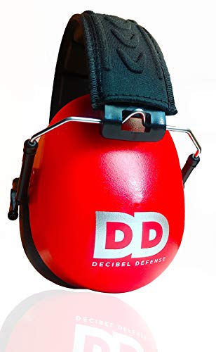 DECIBEL DEFENSE Professional Safety Ear Muffs 37dB NRR - The HIGHEST Rated & MOST COMFORTABLE Ear Protection for Shooting & Industrial Use - PROFESSIONAL HEARING PROTECTION (SAFETY RED)