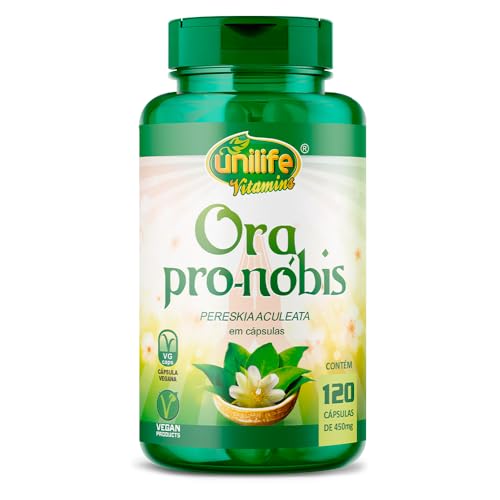 Kit 2 Ora Pro-Nóbis Pereskia Aculeata Unilife 120 cápsulas