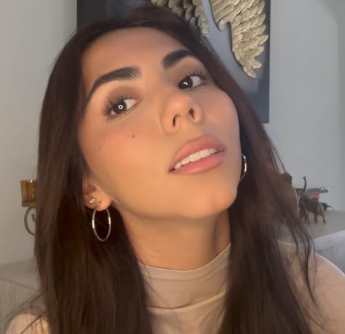 Milacolato ML-CJX-E0059-30MM-NEW 925 Sterling Silver Hoop Earrings For Women 18K White Gold Plated Chunky Huggie Hoop Earrings Hypoallergenic Lightweight Round-Tube Circle Big Hoop Earrings 30Mm thumb #3