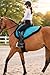 CHALLENGER Horse Western Suede Leather Saddle Bareback Pad Treeless Stirrups Turquoise39140