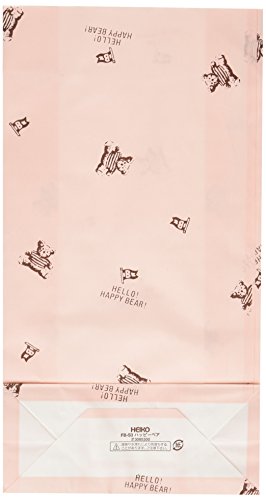 シモジマ ヘイコー 紙袋 マチ付 ファンシーバッグ S3 ハッピーベア 15x6.5x28cm 100枚 3085300