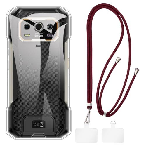 Shantime �P�[�X�ƃN���X�{�f�B�X�g���b�v�Z�b�g Ulefone Armor 27T Pro �Ƃ̌݊������� �g�уJ�o�[�Ƌ����o�b�N���t�������\�l�b�N�X�g���b�v�����2���̃p�b�`�t��(�N���A + ���b�h)