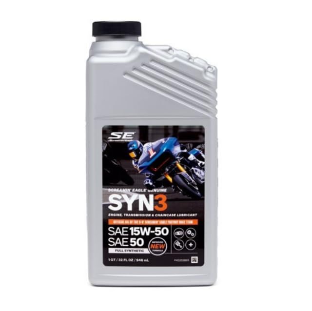 12本セット　ハーレー純正オイル　SYN3 100％化学合成 SAE20/50 ハーレー純正オイル SYN3 シンスリー/SAE20W50 - Harley