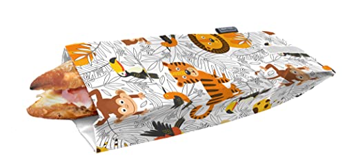 NERTHUS FIH 879 Reusable Snack Bag Eco-Friendly Safari, Adaptive, Easy to Clean and Washing Machine Safe