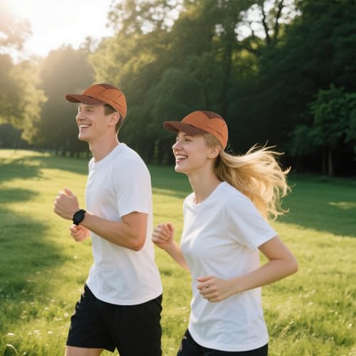 Image of Quick Dry Running Hat Adjustable Cooling Baseball Hat Breathable Sport Cap Reflective UPF 50+ Run Hats for Womens Men