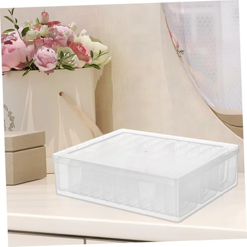Boîtes de rangement transparentes en plastique à compartiments x2 - 7