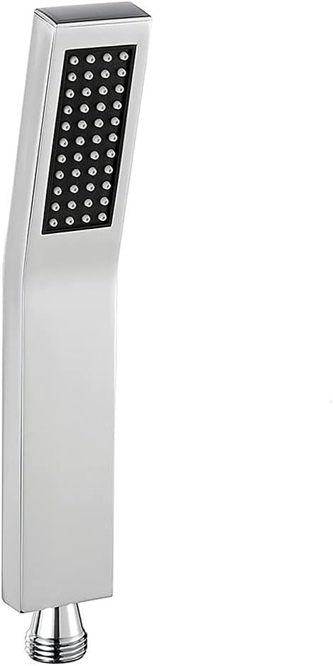 Asyas Square Solid Brass Handheld Shower Head High Pressure Single Function Hand Shower Head Sprayer Matte Black
