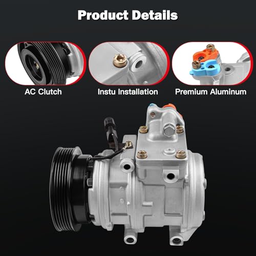 Image of CCIYU AC Compressor w /Clutch for Kia for Sportage 2.7L 2005-2008