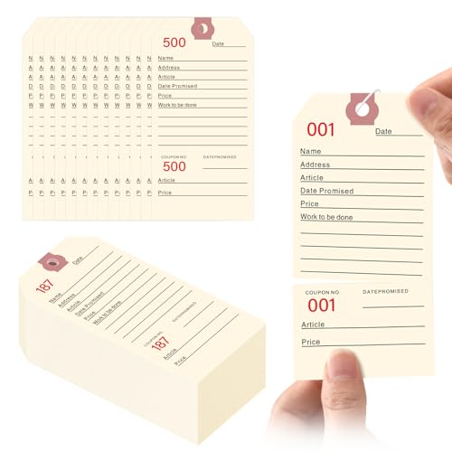 500 PCS Manila Repair Tags with Nylon...