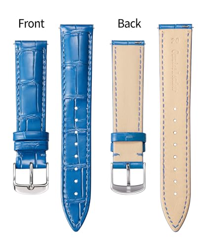 Image of BINLUN Leather Watch Band Genuine Calfskin Replacement Watch Strap Quick Release Crocodile Pattern 10 Colors 13 Sizes for Men Women(10mm,12mm,14mm,16mm,17mm,18mm,19mm,20mm,21mm,22mm,23mm,24mm)