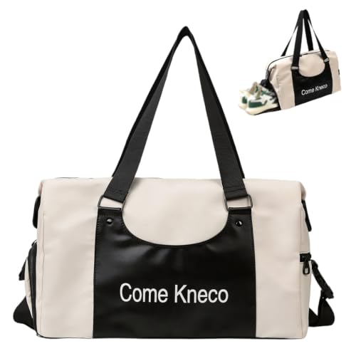 Image of PALAY Gym Bag with Shoe Compartment Large Oxford Cloth Travel Duffels | color blocking, water-resistant, adjustable strap, trolley case strap, suitable for workout, vacation, short trip