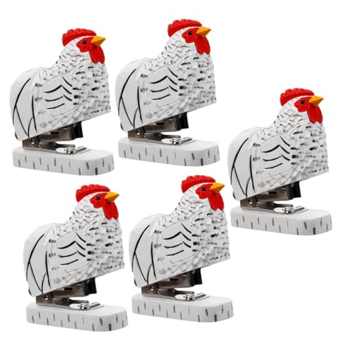 Agrafeuse en bois d'animaux NUOBESTY lot de 5 petites agrafeuses papier rechargeables