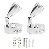 Stuurvnee RV LEDスポット読書灯、 12V内部スポットライト接点スイッチ USBインターフェース付き キャラバン、ボート、キャンピングカー用 暖かい