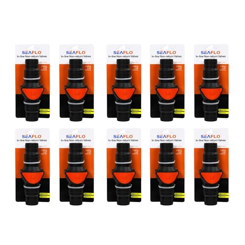 Image of SEAFLO in-Line / 90 Quick Disconnect Non-Return Check Valve PA6+GF+POM Construction, Anti-Backflow Design, Versatile Applications (Choose Size and Style)