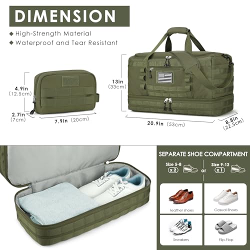 Image of Gym Bag for Men Women, Carry on Luggage 22x14x9 Airline Approved Duffle Bag