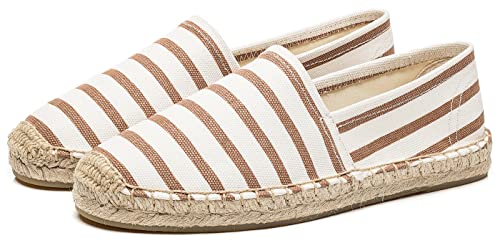 U-lite Women's Espadrilles Slip on Sneakers Womens Canvas Slip on Flats Fashion Canvas Sneakers for Women Loafers Casual Shoes4