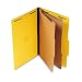 Universal 10314 Pressboard Classification Folders, Legal, Six-Section, Yellow, Box of 10