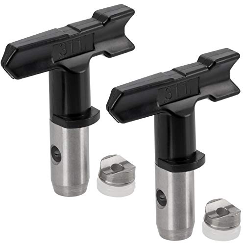 PAGOW 2 PCS Reversible Spray Tip Nozzle, for Airless Paint Spray Airless Sprayer Spraying Machine (311)