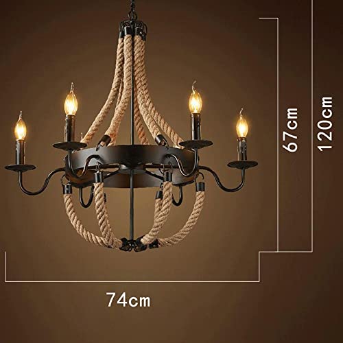 Suspension corde de chanvre E14 pour illuminer chaleureusement la table à manger - 4