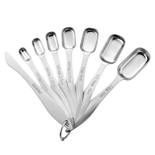 Image of Spring Chef Stainless Steel Measuring Spoons Set of 13 with Leveler, Metal Teaspoon & Tablespoon Measuring Spoons for Cooking & Baking, Fits in Spice Jars, Kitchen Gadgets for Dry & Liquid Ingredients