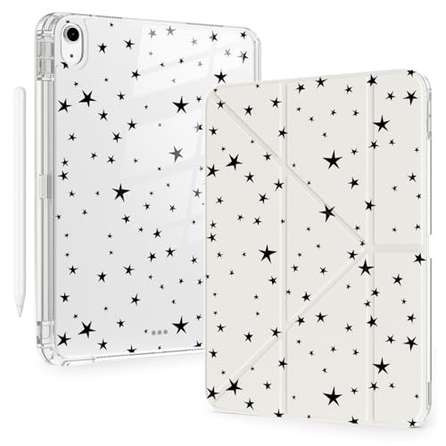 Étui iPad Pro 11 M5 avec porte-crayon et dos acrylique amovible blanc