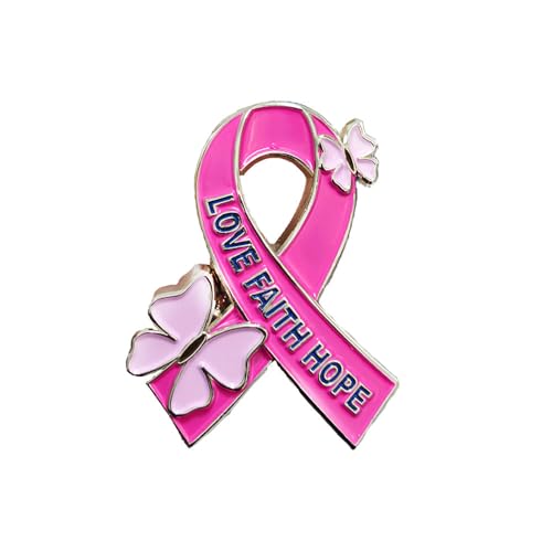 Pink Ribbon Breast Cancer Awareness Pin Badge Brooch Love Faith Hope Pride Gift Decorations Pink Ribbon Breast Cancer Awareness Pin Badge Brooch Love Faith Hope Pride Gift Decorations