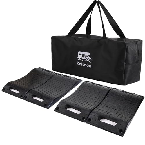 Keltrion Tire Saver Ramps Set of 4 60000 lbs Capacity Prevent Flat Spots Protect Car & RV Tires Heavy Duty Non-Slip Rubber Easy to Carry