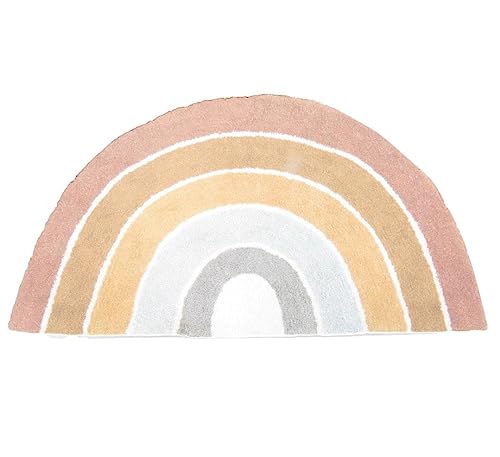 Melody Jane Dolls House Rainbow Rug Multi Coloured Modern Nursery Accessory Printed Card