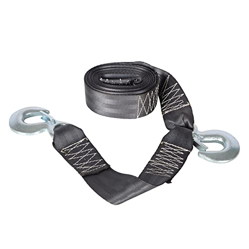 RainMan S Trailer Belt Adjustable Boat Buckle Transom Tie Downs to Trailer, Marine, Jet ski, Pontoon, with Quick Release Buckle Anti-Scratch Hooks