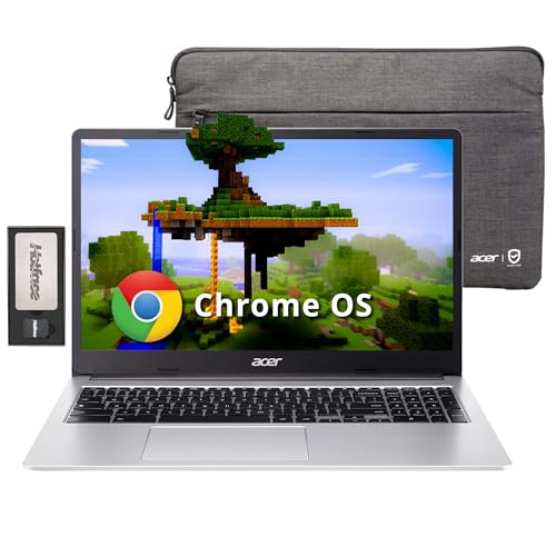 Image of acer Chromebook 315 Laptop, 15.6 inch HD Anti-Glare Display, Intel Pentium N6000, 4GB LPDDR4X, 288GB Storage(128GB eMMC + 160GB Docking Station Set), UHD Graphics, Num Pad, Wi-Fi 6, Chrome OS, Silver