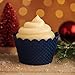 Dress My Cupcake Navy Blue Cupcake Liners 50-Pack Graduation Standard Size Blue Cupcake Wrappers, Weddings, Baby Showers, and Birthday Parties, Elegant Dark Navy Paper Muffin Cups