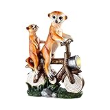 gartenfiguren stein troll Maße: 28 x 20,5 x 8,5 cm Unbekannt Solar-Erdmännchen, Solarlaterne, Dekofigur, Solarleuchte, Lampe, Gartendekoration, Gartenfigur, Kunststein, 28 x 20,5 x 8,5 cm
