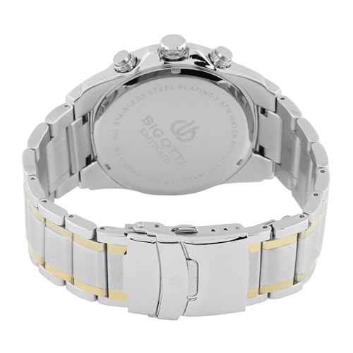 Bigotti Men Black Dial Stainless Steel Watch - BG.1.10544-5 - Image 4