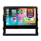 9 Inch 2 Din Android 15 Car Radio,for Toyota Land Cruiser 2015-2018 With Wireless Carplay AHD Backup Camera Bluetooth GPS Navigation Swc FM Radio WIFI Voice Control(B 4core(4G+64G))