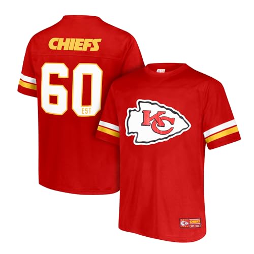 Ultra Game NFL Official Adults Super Soft Vintage Game Day Jersey Shirt - Unisex, Kansas City Chiefs, Team Color 2023, X-Large
