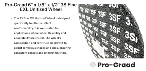 Image of EXL Unitized Wheel, Silicon Carbide, 6 inch Diameter x 1 /8 inch Wide x 1 /2 inch Arbor, 3S Fine | 27997 | (Pack of 1)