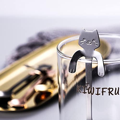Keramik-Messlöffel-Set Mit Katzen-Motiv – 5-teilig Mit Band, Ideal Für Katzenfans & Hobby-Bäcker
