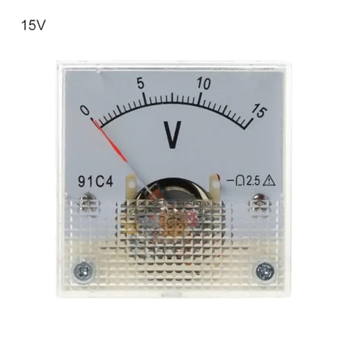 Voltmètre à panneau analogique 91C4 DC 15V pour mesure de tension continue