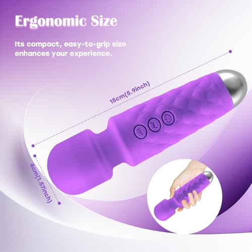 Image of Body Back Relaxation Massager Multi-Modes for Muscle Relaxation, Purple | LUMIO Body Back Relaxation Massager - Mini - Travel - 8 Speeds 20 Modes for Body Muscle Relaxation, Purple