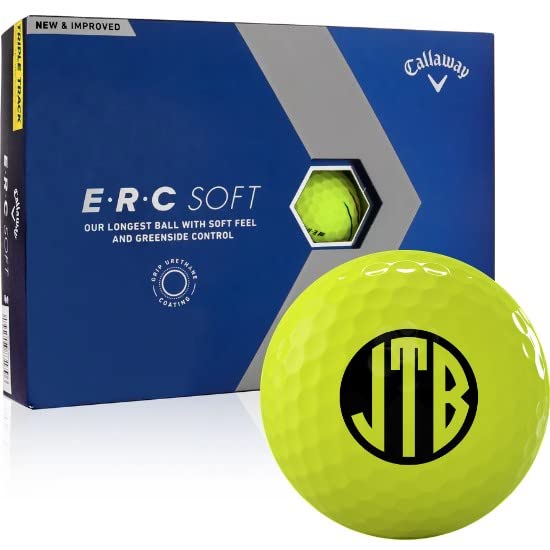 Callaway Golf 2023 ERC Soft Yellow Triple Track Monogram Golf Balls
