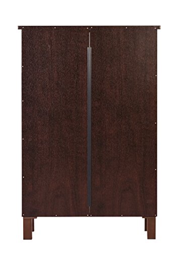 Image of DeckUp Alvo 2-Door Engineered Wood Shoe Rack (Dark Wenge, Matte Finish)