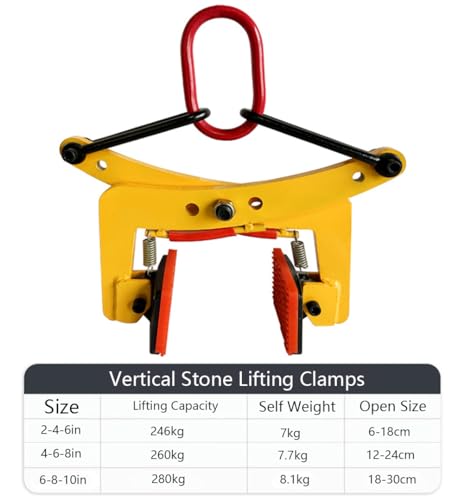 Pinces de levage robustes horizontales réglables 260 kg pour dalles - 5