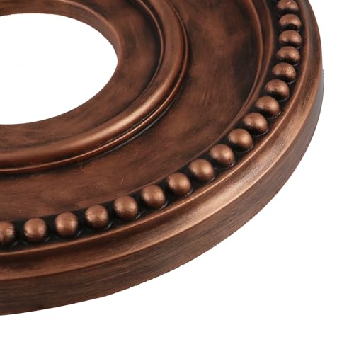 Image of Crapyt Home Lighting Ceiling Medallions Ceiling Fan Medallion | for Light Fixtures, 12.4 inchOD x 3.94 inchID, Bronze