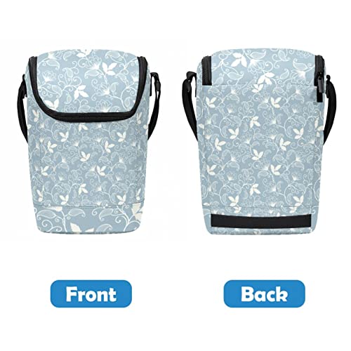 Lonchera pequeña reutilizable floral que soluciona el transporte de comida 5