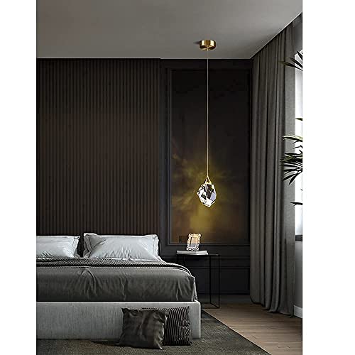 Éclairage de plafond pour petite table luminaire géométrique suspendu doré - 5