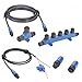 Plinkwirekb NMEA 2000 N2K Starter Kit Marine Grade Backbone Cable Drop Cable Tee Splitter 5 Way T Connector Terminators Power Cable with Fuse for Lowrance Simrad B&G Navico Garmin Networks (Kit D)